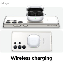 Elago Clear Case Compatible With Samsung Galaxy Buds Fe Case (2023) / Galaxy Buds 2 Pro Case (2022) / Galaxy Buds 2 Case (2021) / Galaxy Buds Pro Case (2021) / Galaxy Buds Live Case (2020) (Clear)