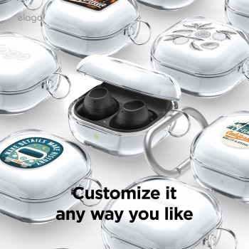 Elago Clear Case Compatible With Samsung Galaxy Buds Fe Case (2023) / Galaxy Buds 2 Pro Case (2022) / Galaxy Buds 2 Case (2021) / Galaxy Buds Pro Case (2021) / Galaxy Buds Live Case (2020) (Clear)