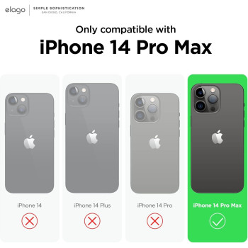 Elago Armor Compatible With iPhone 14 Pro Max Case 6.7 Inch-Us Military Grade Drop Protection, Heavy-Duty Protective Case, Carbon Fiber Texture, Tough Rugged Design, Shockproof Bumper Cover, Darkgreen