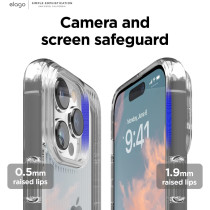 Elago Clear Case Compatible With iPhone 14 Pro Max Case Clear 6.7 Inch, Tpu Hybrid Technology, Anti-Yellowing, Pattern Glass Effect, Shockproof Bumper Cover, Full Body Protection