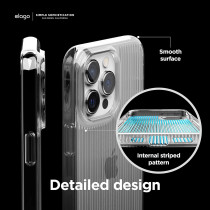 Elago Clear Case Compatible With iPhone 14 Pro Max Case Clear 6.7 Inch, Tpu Hybrid Technology, Anti-Yellowing, Pattern Glass Effect, Shockproof Bumper Cover, Full Body Protection