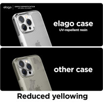 Elago Clear Case Compatible With iPhone 14 Pro Max Case Clear 6.7 Inch, Tpu Hybrid Technology, Anti-Yellowing, Pattern Glass Effect, Shockproof Bumper Cover, Full Body Protection