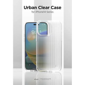 Elago Clear Case Compatible With iPhone 14 Pro Max Case Clear 6.7 Inch, Tpu Hybrid Technology, Anti-Yellowing, Pattern Glass Effect, Shockproof Bumper Cover, Full Body Protection