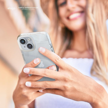 Elago Hybrid Clear Case Compatible With iPhone 15 Case 6.1 Inch Military Grade Drop Protection, Pc Plus Tpu Hybrid Technology, Reduced Yellowing, Crystal Clear, Full Body Protection