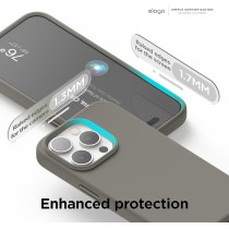 Elago Magnetic Silicone Case Compatible With iPhone 15 Pro Max Case 6.7 Inch Compatible With All Magsafe Accessories Built-In Magnets, Soft Grip Silicone, Shockproof, Medium Gray