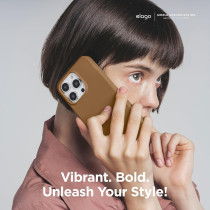 Elago Compatible With iPhone 15 Case, Liquid Silicone Case, Full Body Protective Cover, Shockproof, Slim Phone Case, Anti-Scratch Soft Microfiber Lining, 6.1 Inch (Brown)