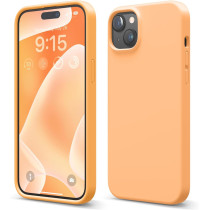 Elago Compatible With iPhone 15 Plus Case, Liquid Silicone Case, Full Body Protective Cover, Shockproof, Slim Phone Case, Anti-Scratch Soft Microfiber Lining, 6.7 Inch (Orange)