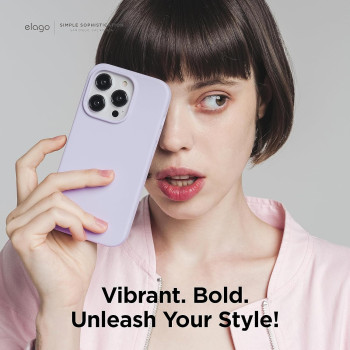 Elago Compatible With iPhone 15 Plus Case, Liquid Silicone Case, Full Body Protective Cover, Shockproof, Slim Phone Case, Anti-Scratch Soft Microfiber Lining, 6.7 Inch (Purple)