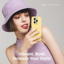 Elago Compatible With iPhone 15 Plus Case, Liquid Silicone Case, Full Body Protective Cover, Shockproof, Slim Phone Case, Anti-Scratch Soft Microfiber Lining, 6.7 Inch (Yellow)