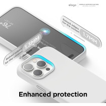 Elago Compatible With iPhone 15 Pro Max Case, Liquid Silicone Case, Full Body Protective Cover, Shockproof, Slim Phone Case, Anti-Scratch Soft Microfiber Lining, 6.7 Inch (White)
