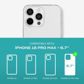 Tech21 Evo Crystal Kick Case For iPhone 15 Pro Max, Compatible With Magsafe, Impact Protection Case, Kickstand, White