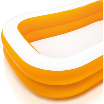 Intex Mandarin Swim Center Family Pool, 90 x 58 x 18 Inch, Orange/White