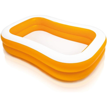 Intex Mandarin Swim Center Family Pool, 90 x 58 x 18 Inch, Orange/White