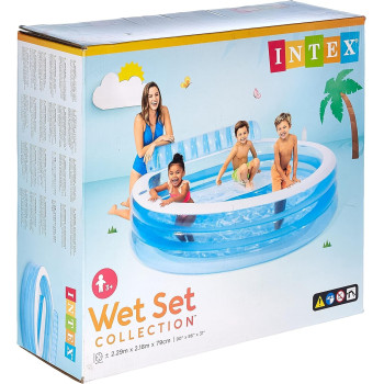 Intex Inflatable Family Luxury Paddling Pool, Blue, 57190
