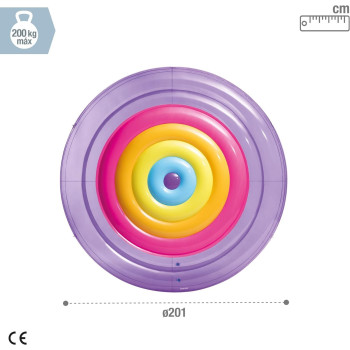 Intex Rainbow Fiesta Island, Inflated, 2.01m x 24cm, 57285EU