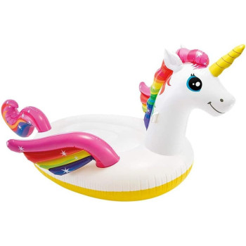 Intex Unicorn Inflatable Ride On Pool Float, 287 x 193 x 165 cm, Multicolour