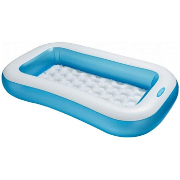 Intex Soft Rectangular Baby Pool, Blue Colour, 57403