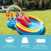 Intex Rainbow Ring Play Center, 2 Years And Above, Multicolour, 57453Np