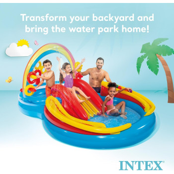 Intex Rainbow Ring Play Center, 2 Years And Above, Multicolour, 57453Np