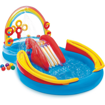 Intex Rainbow Ring Play Center, 2 Years And Above, Multicolour, 57453Np
