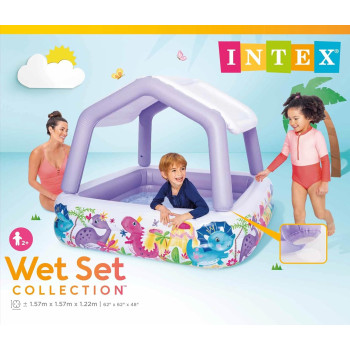 Intex Sun Shade Swim Water Pool For Kids, Purple Colour, 57470