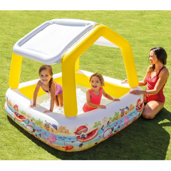Intex Sun Shade Swim Water Pool For Kids, Yellow Colour, 57470C