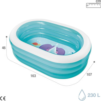 Intex Oval Whale Fun Pool For Kids, Assorted, 57482NP