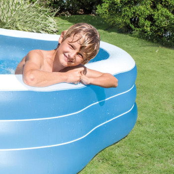 Intex Wave Swim Center Family Pool, Blue/White, 57495