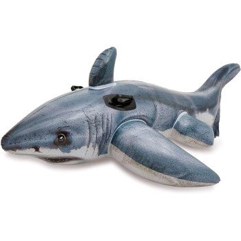 Intex Ride On Inflatable Shark Pool Float, Grey