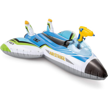 Intex Water Gun Plane Ride On, 46 Inch x 46 Inch, Multicolour, For Ages 3 And Above