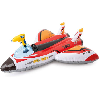 Intex Water Gun Plane Ride On, 46 Inch x 46 Inch, Multicolour, For Ages 3 And Above