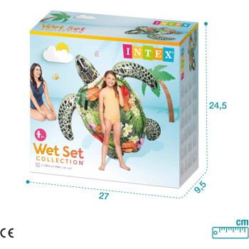 Intex Realistic Sea Turtle Ride On, 75 x 67, 191 x 171 cm, Multicolour, 57555