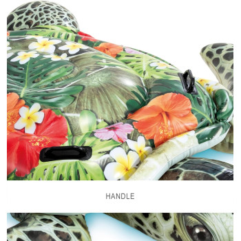 Intex Ride On Inflatable Turtle Pool Float, Multicolour
