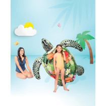 Intex Ride On Inflatable Turtle Pool Float, Multicolour