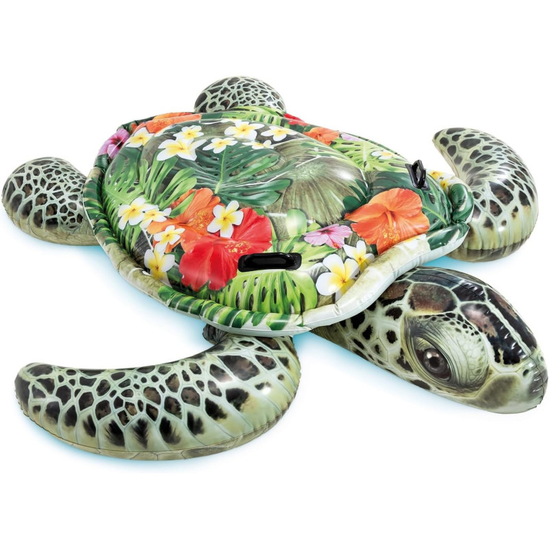 Intex Ride On Inflatable Turtle Pool Float, Multicolour