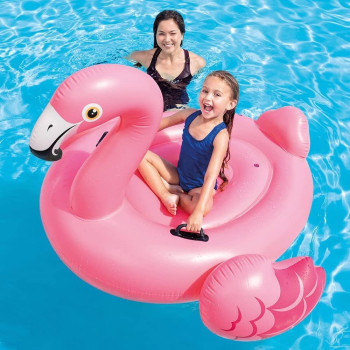Intex Inflatable Flamingo Ride On, 142 x 137 x 97 cm, Pink, 57558