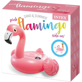 Intex Inflatable Flamingo Ride On, 142 x 137 x 97 cm, Pink, 57558