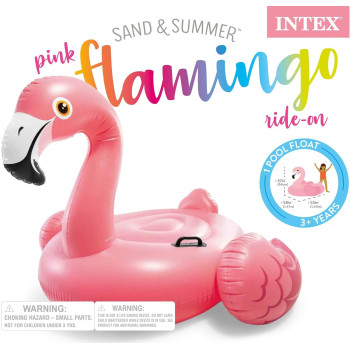 Intex Flamingo Inflatable Ride On, 58 Inch x 55 Inch x 37 Inch, For Ages 3 And Above