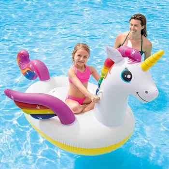 Intex Inflatable Ride On Unicorn Pool Float, Multicolour, 57561