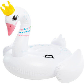 Intex Inflatable Majestic Swan Ride On, 1.42m x 1.37m x 99cm, White, 57562NP