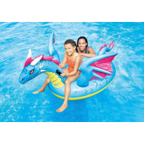 Intex Mystical Dragon Ride On Inflatable Pool Float, 201 x 191cm, Large, Multicolour