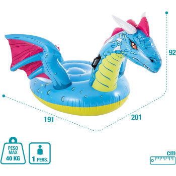 Intex Dragon Ride On Pool Float, Multicolour, 57563NP