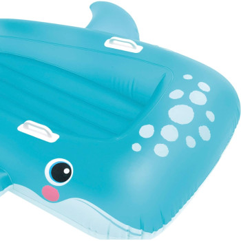 Intex inflatable Blue Whale Ride On Water Float, Blue Colour