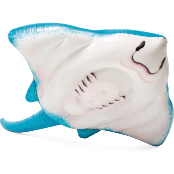 Intex Deflated Stingray Ride On Pool Float, 1.85m x 1.45m, Blue, 57576NP