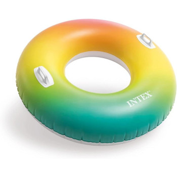 Intex Inflatable And Foldable Rainbow Ombre Tube, Multicolour