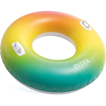 Intex Colour Whirl Swimming Pool Float Tube With Handle, 48 inch, Multicolour