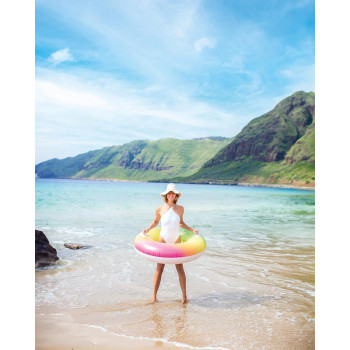 Intex Colour Whirl Swimming Pool Float Tube With Handle, 48 inch, Multicolour