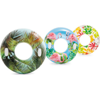 Intex Groovy Colour Transparent Swim Tube, Assorted, 58263-1