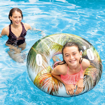 Intex Groovy Colour Transparent Swim Tube, Assorted, 58263-1