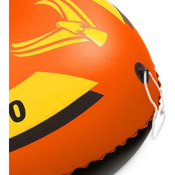 Intex Explorer 100 Inflatable Boat Series, Dual Air Chambers, Welded Oar Locks, Grab Handles, Bow Rope, Sporty Design, Orange Colour